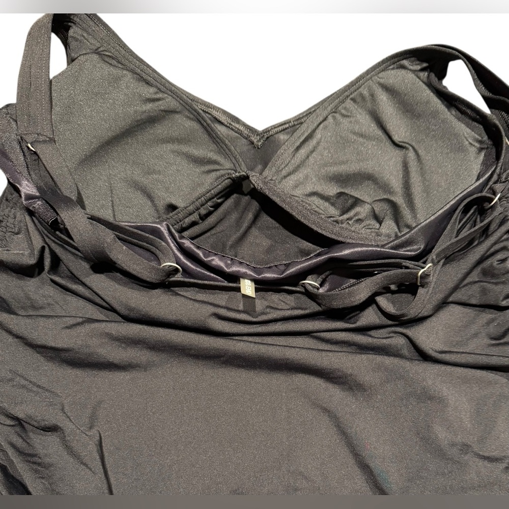 Land’s End Tankini and Swim Skirt Size 12 Black - Picture 15 of 16